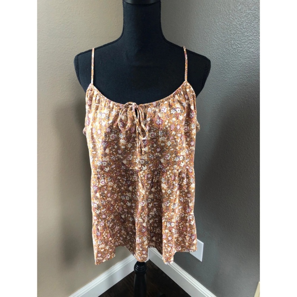 Old Navy Pink and Orange Sleeveless Tiered Camisole
